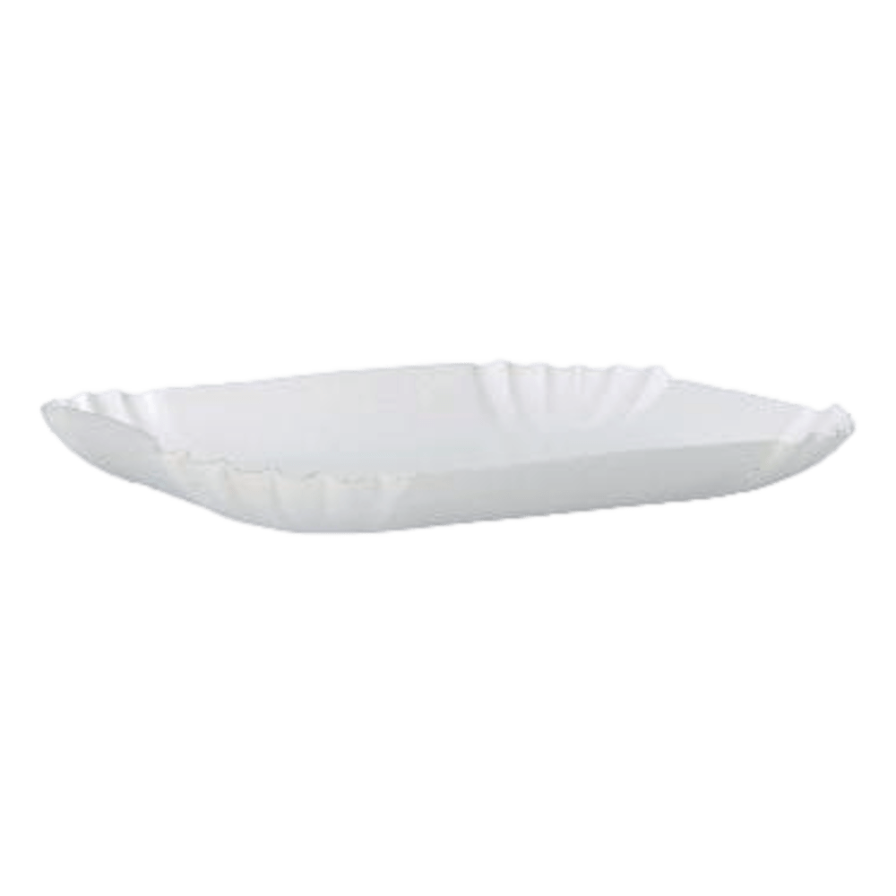 Pommesschalen/Pappschalen (rechteckig) | Pappe | 120x150x20mm | weiß
