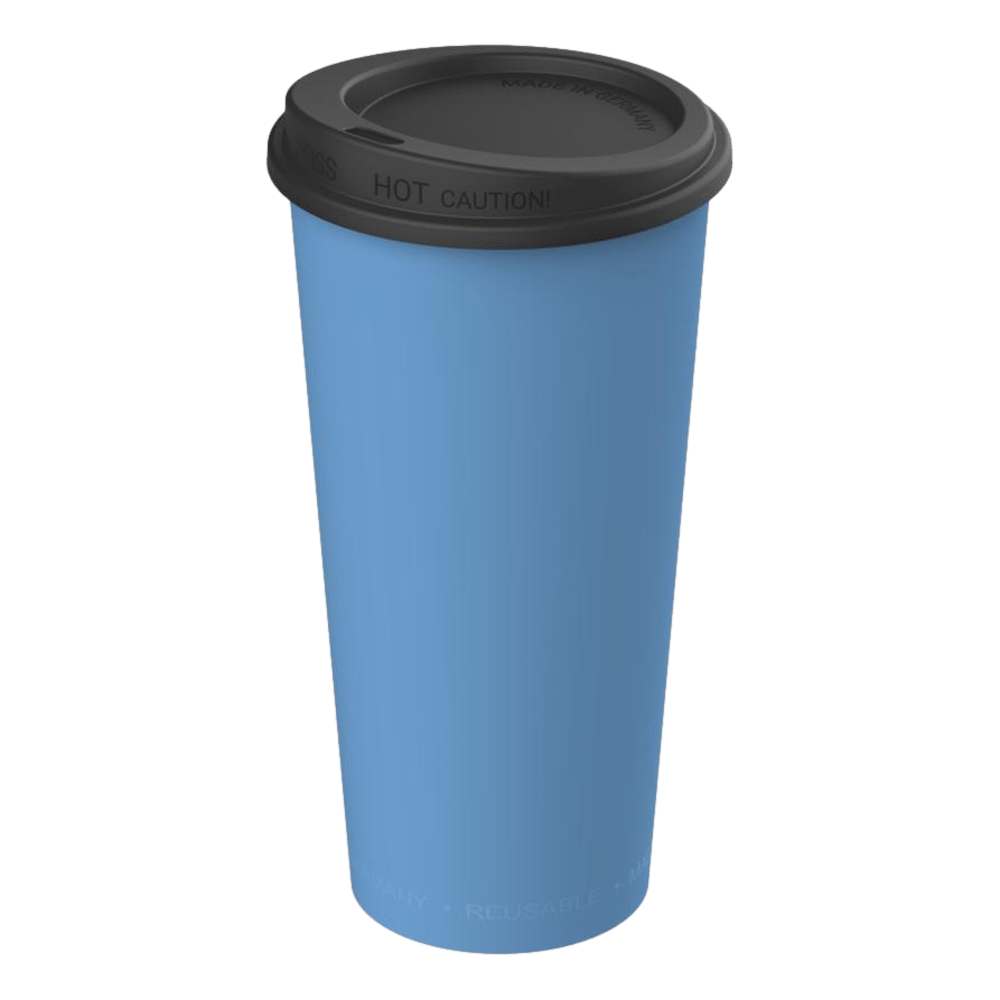 Mehrweg-Kaffeebecher To Go inkl. Deckel | PP | 0,4L | blau
