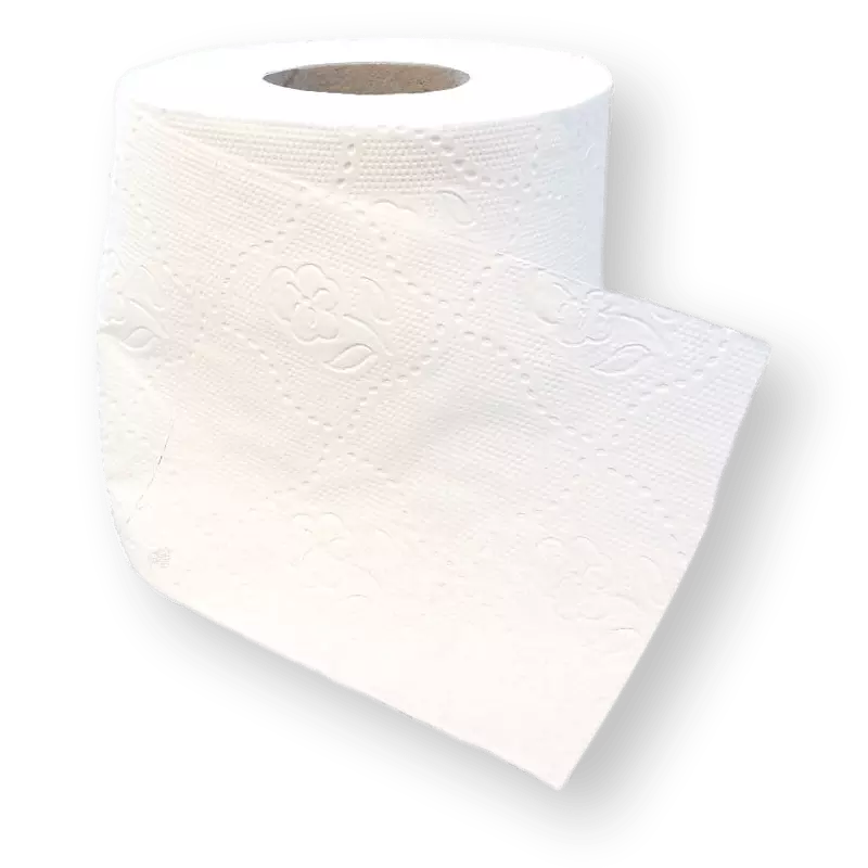 Toilettenpapier Rolle in weiß