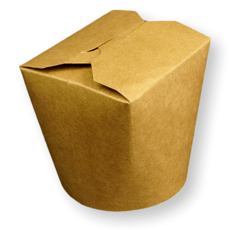 Nudelboxen aus Papier in braun
