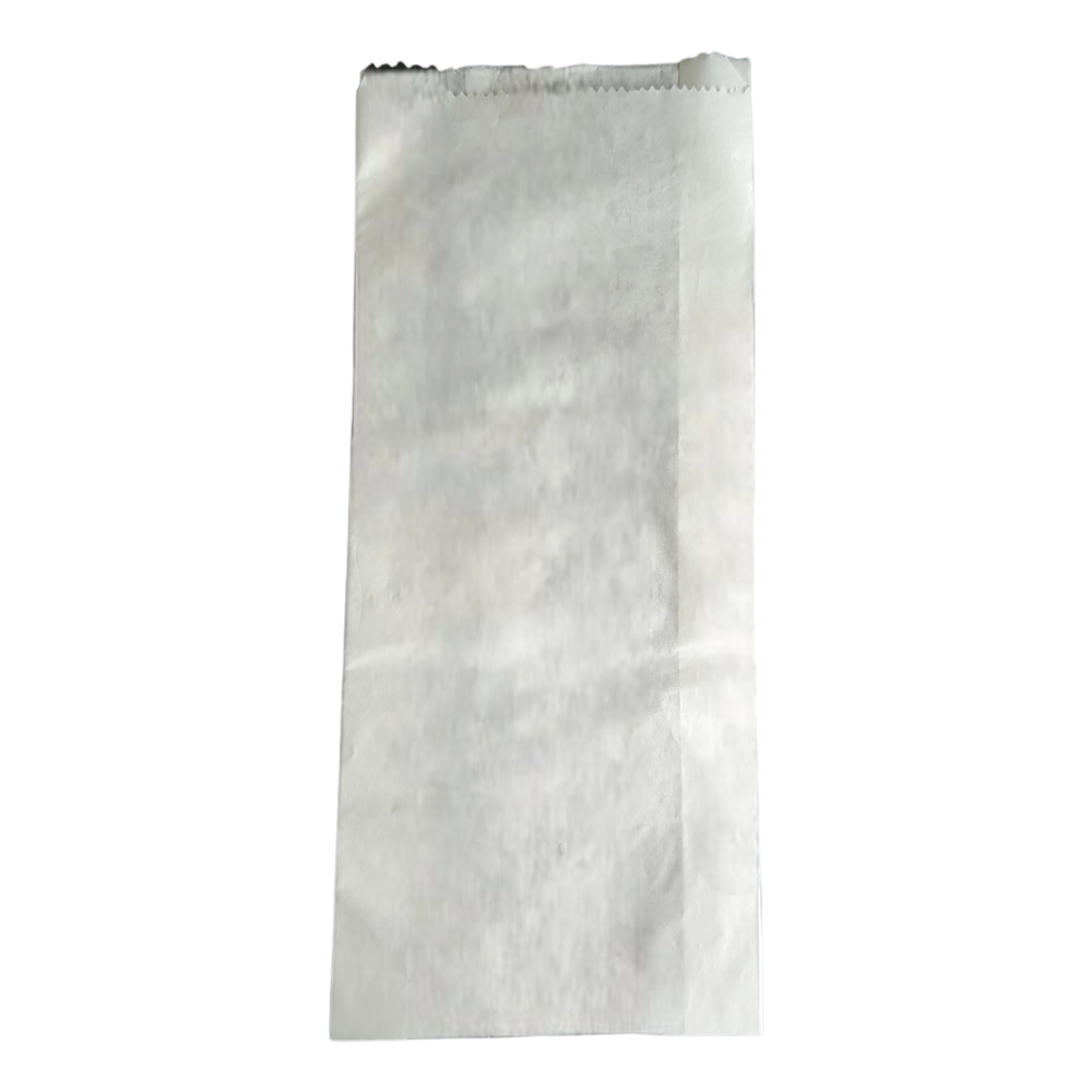 Bäckerfaltenbeutel | Kraftpapier | für 0,5kg | 12+5x21cm | weiß