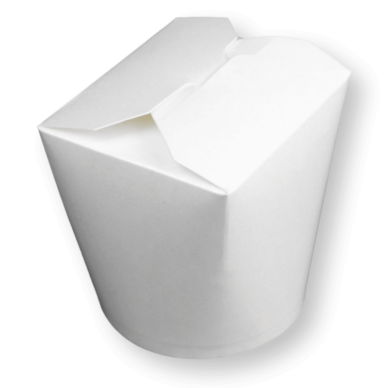 Nudelboxen aus Papier in weiß