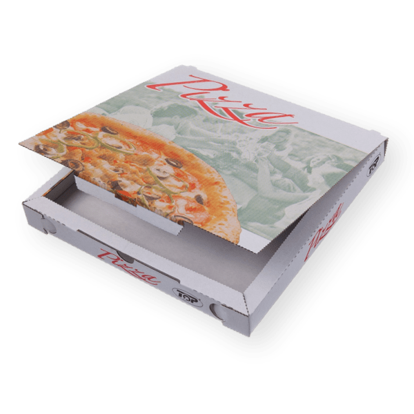 Pizzakarton "Vegetale" mit neutralem Druck in weiß